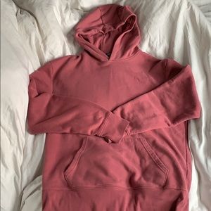 Pink pullover hoodie